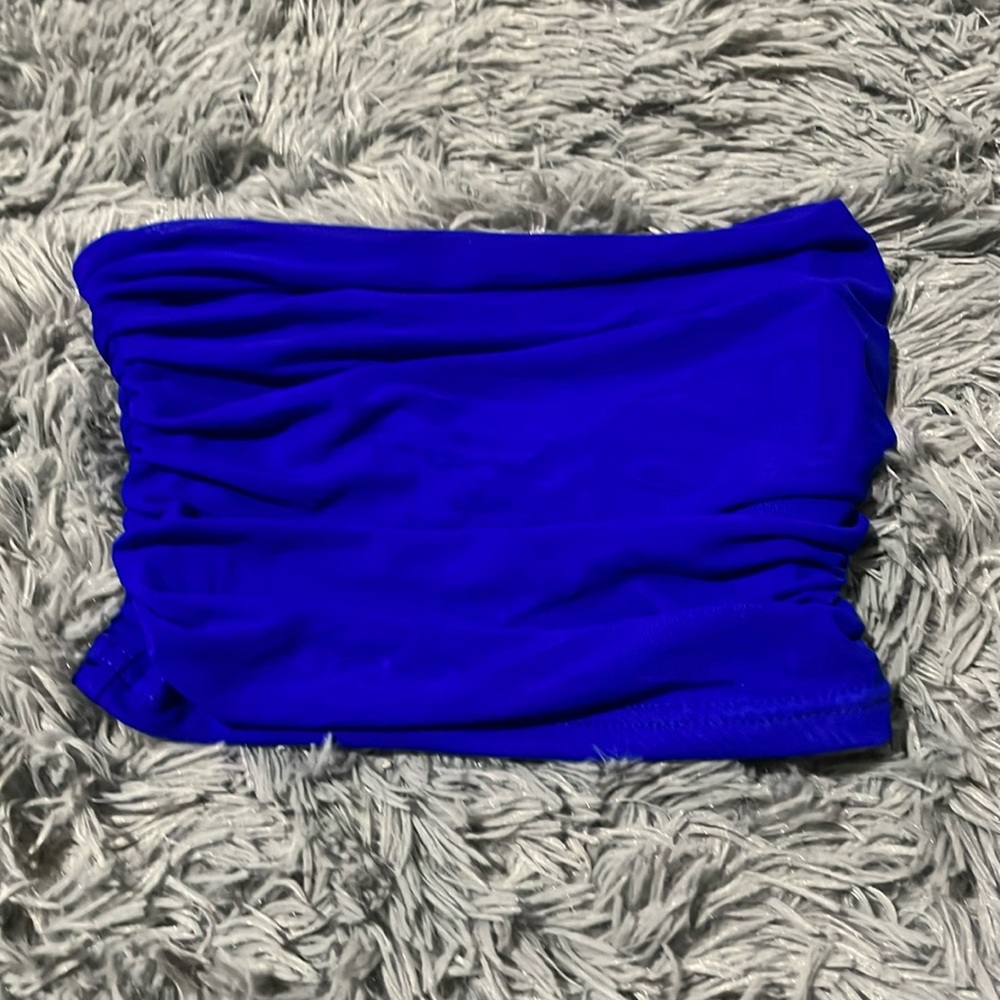 blue tube top